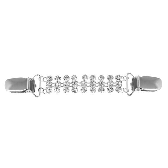 Diamond Sweater Clip NEW Pin Jacket Dress Cinch Cardigan Scarf Blouse Cape - Picture 1 of 4